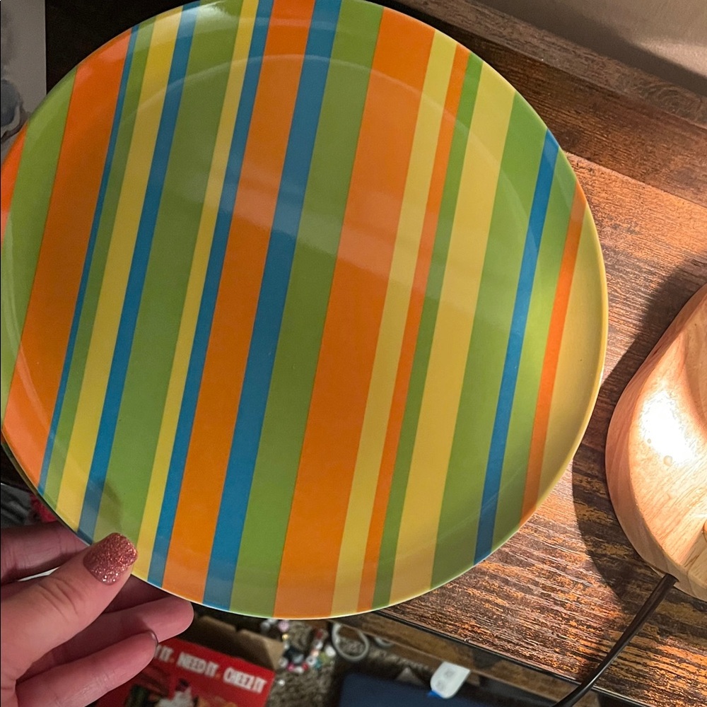 Colorful Striped Plate